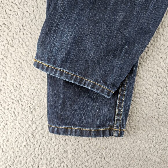 Sold Levis 511 Jeans Mens 32x34 Dark Blue Denim Slim Fit Straight Leg - Picture 15 of 16